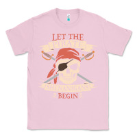 Bubblegum Pink let the pirate shenanigans begin skull vintage pirate skeleton hallowe Classic Tee - linhVisuals