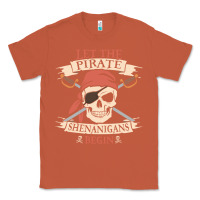 Copper let the pirate shenanigans begin skull vintage pirate skeleton hallowe Classic Tee - linhVisuals