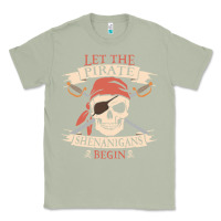 Matcha let the pirate shenanigans begin skull vintage pirate skeleton hallowe Classic Tee - linhVisuals