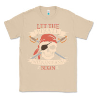 Mushroom let the pirate shenanigans begin skull vintage pirate skeleton hallowe Classic Tee - linhVisuals