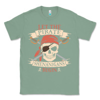Sage let the pirate shenanigans begin skull vintage pirate skeleton hallowe Classic Tee - linhVisuals
