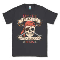 Smoke let the pirate shenanigans begin skull vintage pirate skeleton hallowe Classic Tee - linhVisuals