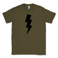 Army Green lightning bolt Classic Tee - linhVisuals