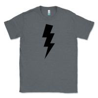 Charcoal Heather lightning bolt Classic Tee - linhVisuals