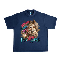 Navy free spirit appaloosa horse Urban Heavy Tee - LillyAllenDesigns