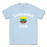 Dusty Blue lucky lithuanian irish flag shamrock leaf st patricks day Classic Tee - linhVisuals
