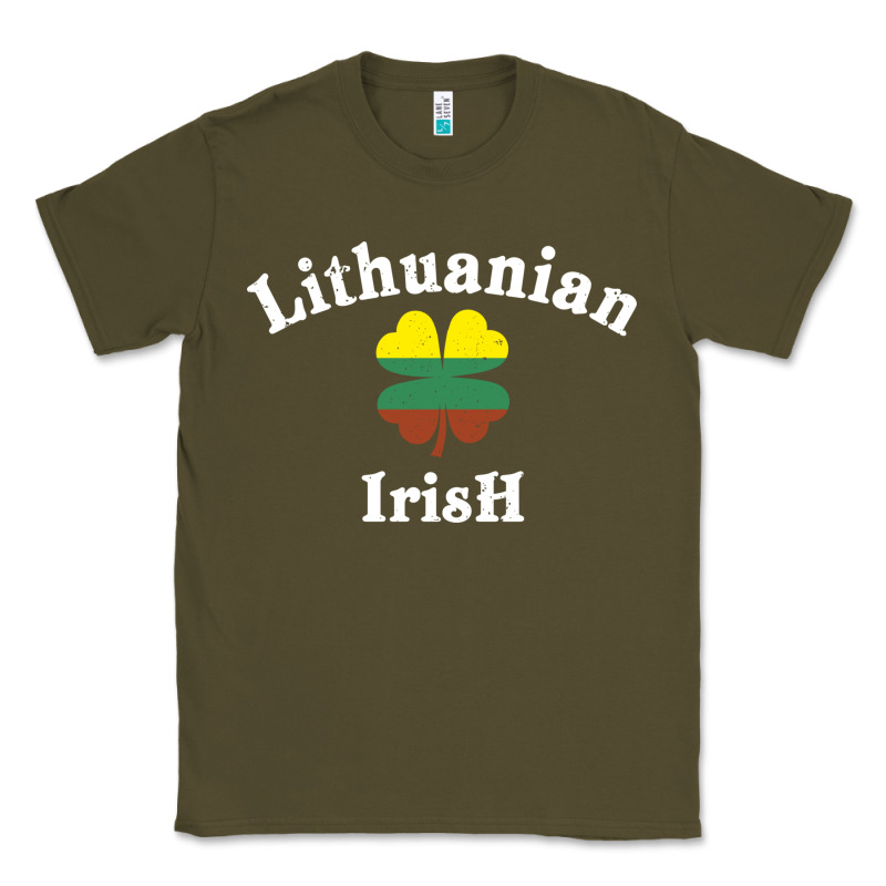 Lucky Lithuanian Irish Flag Shamrock Leaf St Patricks Day Classic Tee by linhVisuals | Teevron