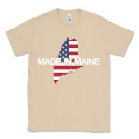 Mushroom made in maine american flag funny patriotic state lover gift Classic Tee - linhVisuals