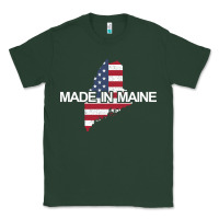 Sports Green made in maine american flag funny patriotic state lover gift Classic Tee - linhVisuals
