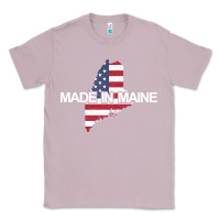 Lilac made in maine american flag funny patriotic state lover gift Classic Tee - linhVisuals