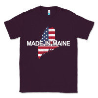 Plum made in maine american flag funny patriotic state lover gift Classic Tee - linhVisuals
