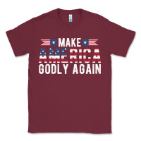 Burgundy make america godly again american flag letters christian quote Classic Tee - linhVisuals
