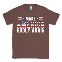 Chestnut make america godly again american flag letters christian quote Classic Tee - linhVisuals