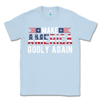 Dusty Blue make america godly again american flag letters christian quote Classic Tee - linhVisuals