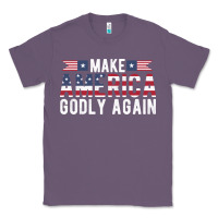 Lavender make america godly again american flag letters christian quote Classic Tee - linhVisuals