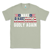 Matcha make america godly again american flag letters christian quote Classic Tee - linhVisuals
