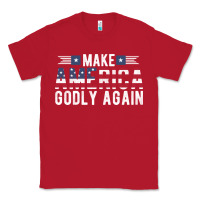 Red make america godly again american flag letters christian quote Classic Tee - linhVisuals