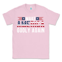 Bubblegum Pink make america godly again american flag letters christian quote Classic Tee - linhVisuals