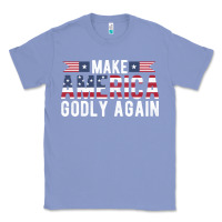 Colony Blue make america godly again american flag letters christian quote Classic Tee - linhVisuals