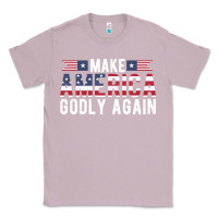 Lilac make america godly again american flag letters christian quote Classic Tee - linhVisuals