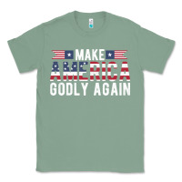 Sage make america godly again american flag letters christian quote Classic Tee - linhVisuals