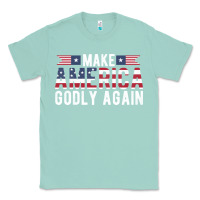 Seafoam make america godly again american flag letters christian quote Classic Tee - linhVisuals