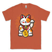 Copper maneki neko lucky cat money feline japanese good luck charm kitten gif Classic Tee - linhVisuals