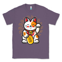 Lavender maneki neko lucky cat money feline japanese good luck charm kitten gif Classic Tee - linhVisuals