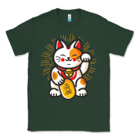 Sports Green maneki neko lucky cat money feline japanese good luck charm kitten gif Classic Tee - linhVisuals