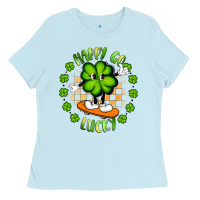Baby Blue happy go lucky Ladies Tee - Artiststas