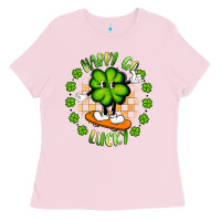 Bubblegum Pink happy go lucky Ladies Tee - Artiststas