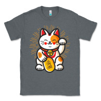 Charcoal Heather maneki neko lucky cat money feline japanese good luck charm kitten gif Classic Tee - linhVisuals