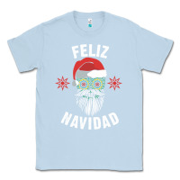 Dusty Blue mexican christmas sugar skull feliz navidad spanish speaking xmas gift Classic Tee - linhVisuals