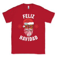 Red mexican christmas sugar skull feliz navidad spanish speaking xmas gift Classic Tee - linhVisuals
