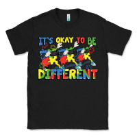 Black It's okay to be different Autism Classic Tee - FaDigitalArtStudio