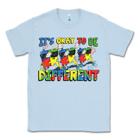 Dusty Blue It's okay to be different Autism Classic Tee - FaDigitalArtStudio