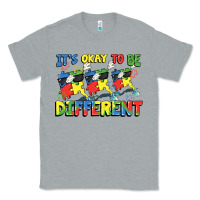 Heather Grey It's okay to be different Autism Classic Tee - FaDigitalArtStudio