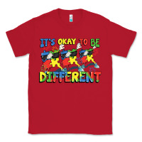 Red It's okay to be different Autism Classic Tee - FaDigitalArtStudio