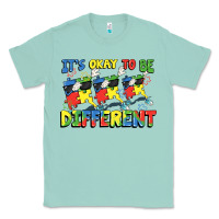 Seafoam It's okay to be different Autism Classic Tee - FaDigitalArtStudio