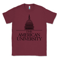 Burgundy american university Classic Tee - linhVisuals