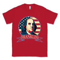 Red benjamin franklin Classic Tee - linhVisuals