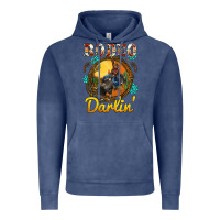 Vintage Denim western rodeo darlin' sunset sunflowers weapon Vintage Hoodie - BarkalooDesign