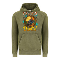 Vintage Olive western rodeo darlin' sunset sunflowers weapon Vintage Hoodie - BarkalooDesign