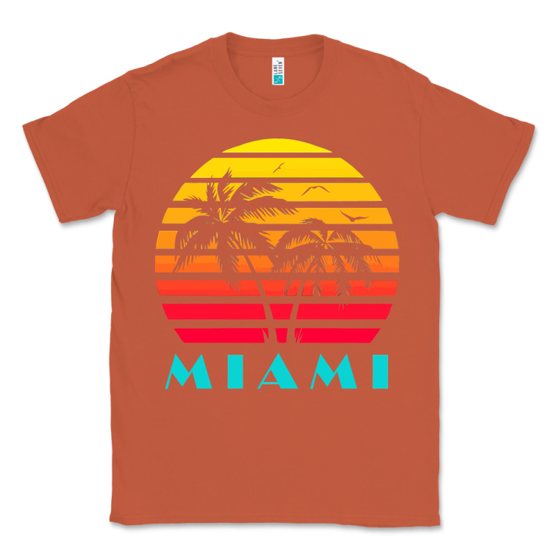 Miami 80s Sunset Classic Tee by linhVisuals | Teevron