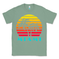 Sage miami 80s sunset Classic Tee - linhVisuals