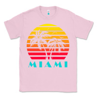 Bubblegum Pink miami 80s sunset Classic Tee - linhVisuals