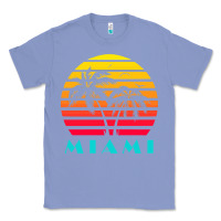 Colony Blue miami 80s sunset Classic Tee - linhVisuals