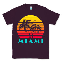 Plum miami 80s sunset Classic Tee - linhVisuals