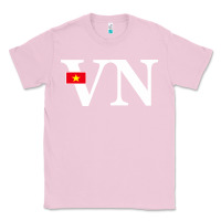 Bubblegum Pink Vietnam Flag and Country Initials Classic Tee - linhVisuals