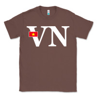 Chestnut Vietnam Flag and Country Initials Classic Tee - linhVisuals